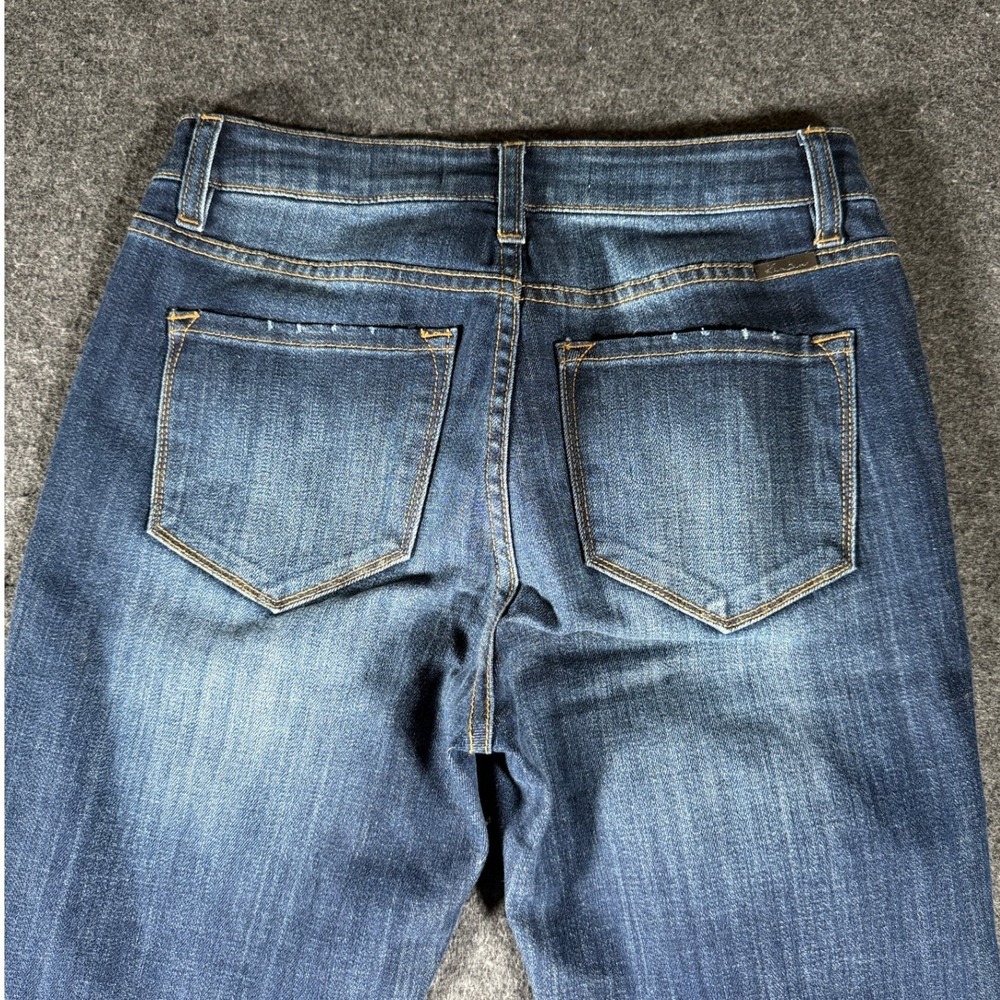 KanCan Petite Flare Jeans Medium Wash High Rise Denim KC6102LOH-PT Size 7/27 - Picture 6 of 11